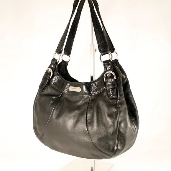 COACH Soho Leather Shoulder Bag Black Silver Hardware E1293-F19453 - Picture 3 of 9